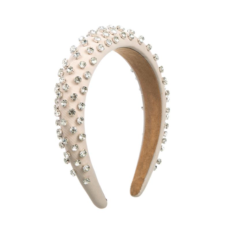 Bellamy Natural/Crystal Puffy Headband  | Womens Accessories Accessories Accessories