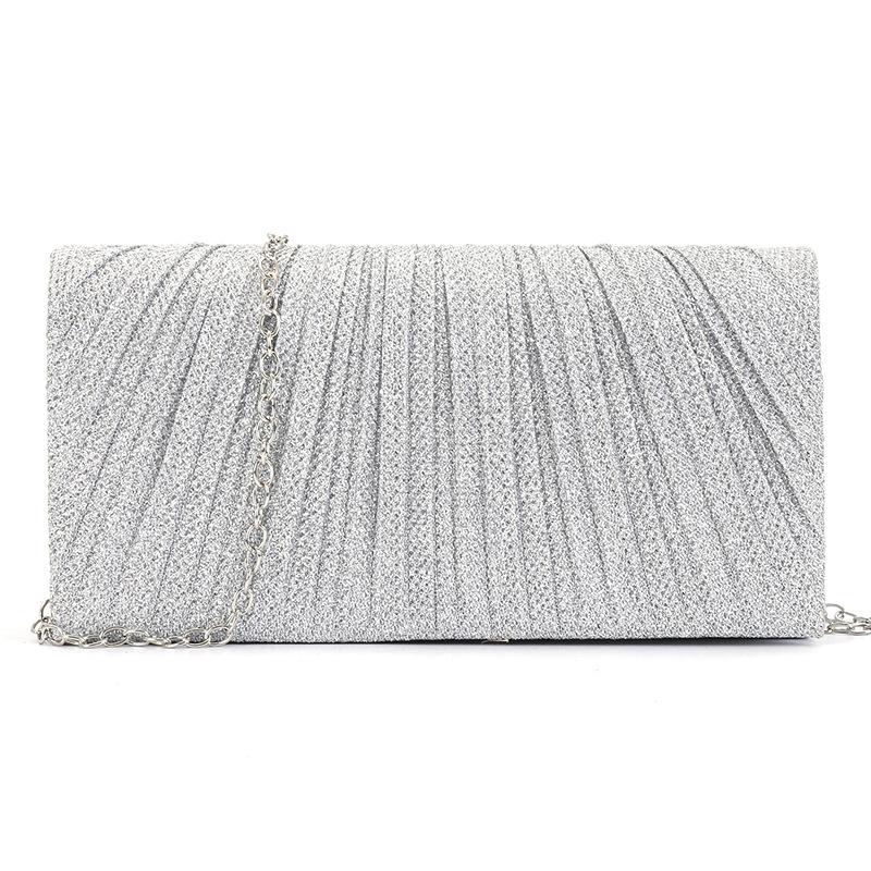 Brit Champagne Flat Pleated Clutch  | Womens Clutches Clutches Champagne