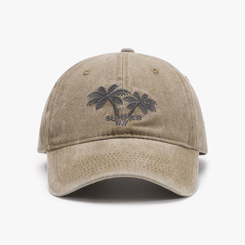 Cairo Natural/Blue Embroidered Cap  | Womens Accessories Accessories Accessories