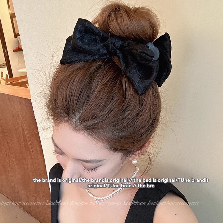 Eden Black Bow Hair Clip  | Womens Accessories Accessories Accessories