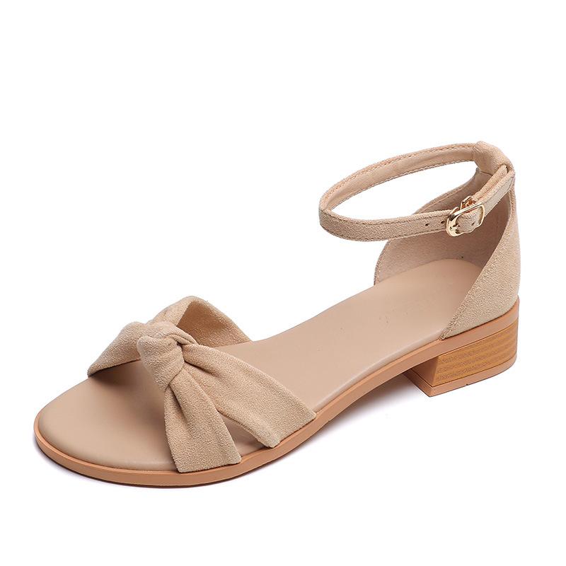 Fiamma Cacao Knot Mid-Heel Sandal  | Womens Heeled Sandals Heeled Sandals Cacao