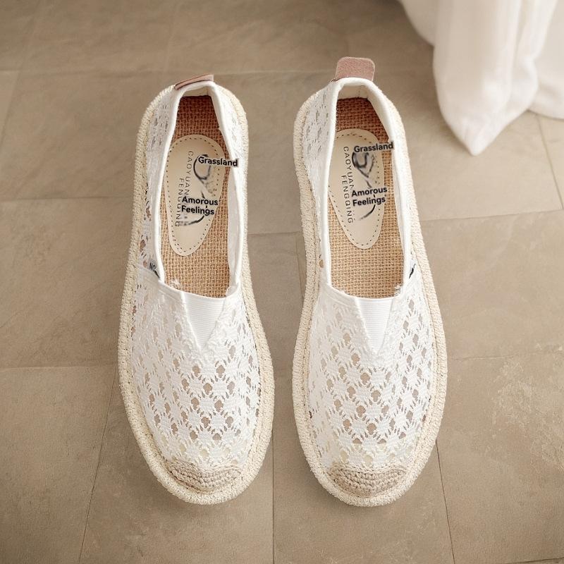 Kayla White Raffia Ballet Espadrille  | Womens Flats & Loafers Flats & Loafers Flats & Loafers