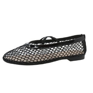 Leonie Black Crochet Ballet Flat  | Womens Flats & Loafers Flats & Loafers Black Crochet